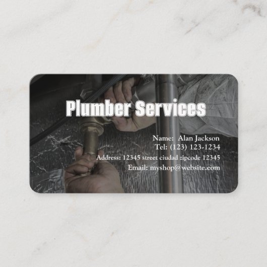 CARTE DE VISITE PLUMBER modifiable (Devant)