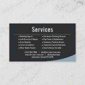 Carte De Visite Plumber Plumbing Professional (Dos)