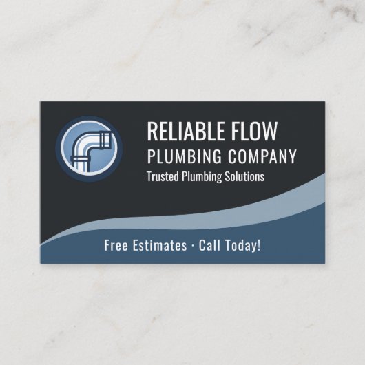 Carte De Visite Plumber Plumbing QR Code Professional  (Devant)