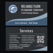 Carte De Visite Plumber Plumbing QR Code Professional 
