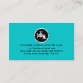 Carte De Visite Plumber Signage In Blue Water Grunge (Dos)