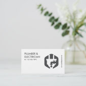 Carte De Visite Plumber simple et électricien (Debout devant)