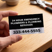 CARTE DE VISITE PLUMBERS D'URGENCE ET SERVICES DE PLUMBING 24 HEUR