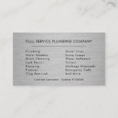 Carte De Visite Plumbing (Dos)