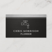 Carte De Visite Plumbing Faucet Plumber QR Code Logo (Devant)