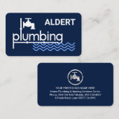Carte De Visite Plumbing Faucet Signage Leaking Water  (Devant / Derrière)