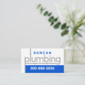 Carte De Visite Plumbing Pipeline Leaking Water (Debout devant)