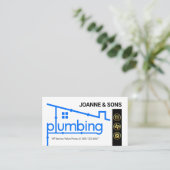 Carte De Visite Plumbing Rooftop Pipeline Frame (Debout devant)
