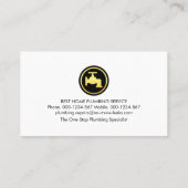 Carte De Visite Plumbing Rooftop Pipeline Frame (Dos)