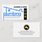 Carte De Visite Plumbing Rooftop Pipeline Frame (Devant / Derrière)