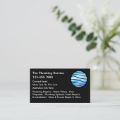Carte De Visite Plumbing Service Plumber Business Cards (Debout devant)