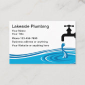 Carte De Visite Plumbing Service Water Leak Simple Graphic (Devant)