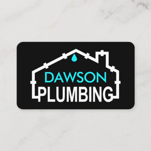 Carte De Visite Plumbing Signage Home Pipe Frame (Devant)