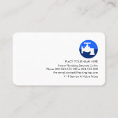 Carte De Visite Plumbing Signage Home Pipe Frame (Dos)