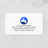 Carte De Visite Plumbing Tools On Leaking Building Roof (Dos)