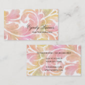 Carte de visite Plume aquarelle (Devant / Derrière)