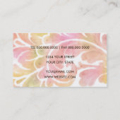 Carte de visite Plume aquarelle (Dos)