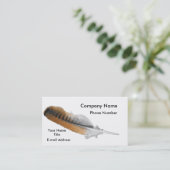 Carte De Visite plume de faucon de Rouge-queue (Debout devant)