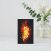 Carte De Visite Plume de paon de feu (Debout devant)