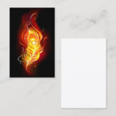 Carte De Visite Plume de paon de feu (Devant / Derrière)