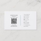 Carte De Visite Plume de Paon & Points Dorés Boho Glam Élégant (Dos)