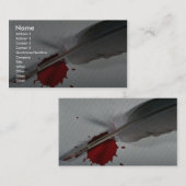 Carte De Visite Plume, encre (Devant / Derrière)