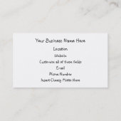 Carte De Visite Plume interrompue (Dos)