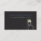 Carte De Visite Plumeria bleue Frangipani Fleur chic Ikebana Zen (Dos)