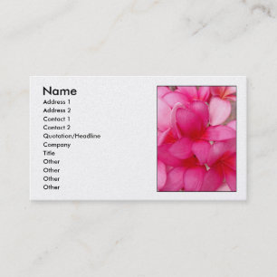 Carte De Visite Plumeria hawaïen