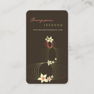 Carte De Visite Plumeria rose Frangipanière Fleurs Chic Ikebana Ze