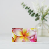Carte De Visite Plumeria violette rose Frangipani Fleurs (Debout devant)