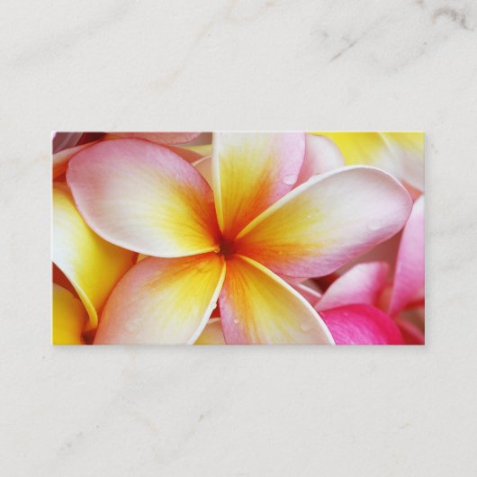 Carte De Visite Plumeria violette rose Frangipani Fleurs (Devant)
