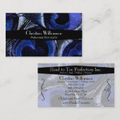 Carte De Visite Plumes à la mode de paon (Devant / Derrière)