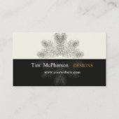 Carte De Visite Plumes à la mode de paon d'acteur (Dos)