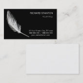 Carte De Visite Plumes blanches (Devant / Derrière)