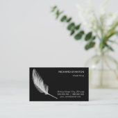 Carte De Visite Plumes blanches (Debout devant)