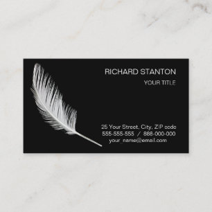 Carte De Visite Plumes blanches