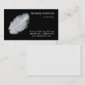 Carte De Visite Plumes blanches (Devant / Derrière)
