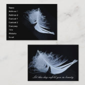 Carte De Visite Plumes blanches - angélique par nature (Devant / Derrière)