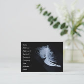 Carte De Visite Plumes blanches - angélique par nature (Debout devant)