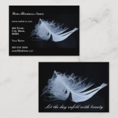 Carte De Visite Plumes blanches - angélique par nature (Devant / Derrière)