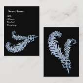 Carte De Visite PLUMES DE DIAMANT, Noir et Blanc (Devant / Derrière)