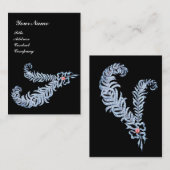 Carte De Visite PLUMES DE DIAMANT, rose (Devant / Derrière)