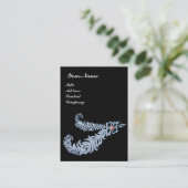 Carte De Visite PLUMES DE DIAMANT, rose (Debout devant)