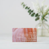 Carte De Visite Plumes de Flamant rose dans les tons roses (Debout devant)