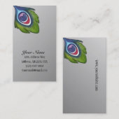 Carte De Visite Plumes de paon (Devant / Derrière)