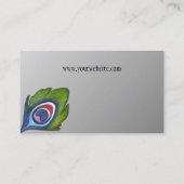 Carte De Visite Plumes de paon (Dos)