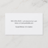 Carte De Visite Plumes de paon (Dos)