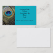 Carte De Visite Plumes de paon (Devant / Derrière)