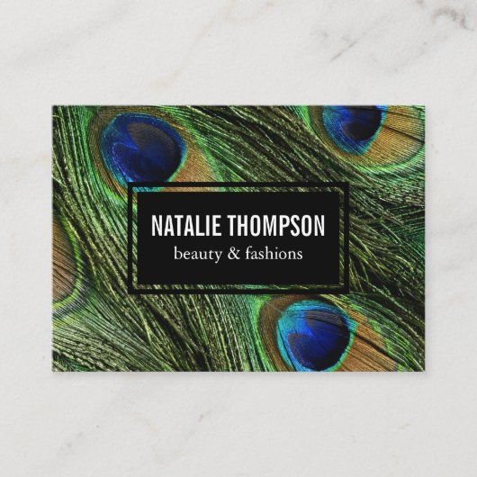Carte De Visite Plumes de paon (Devant)